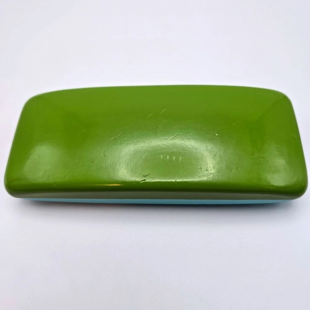 Kate Spade New York‎ Turquoise Blue and Green Hard Clamshell Eyeglasses Case